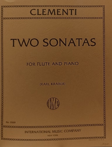Two Sonatas. For Flute and PIano.