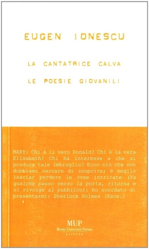 9788878470460-La cantatrice calva-Le poesie giovanili.