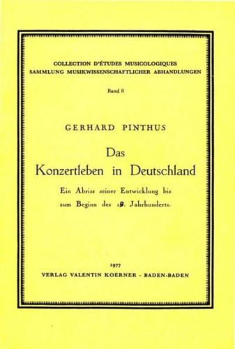 Das Konzertleben in Deutschland.