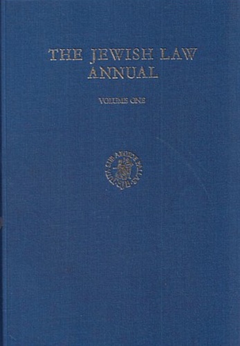 9789004057272-The Jewish Law Annual: Volume One.