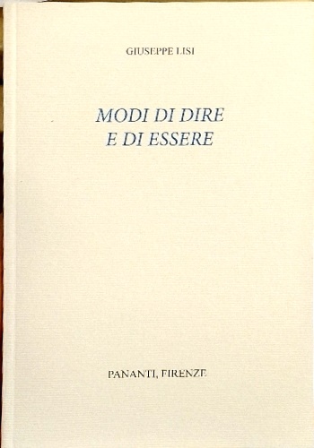 Modi di dire e di essere.