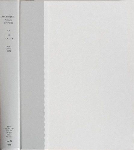 The Oxyrhynchus papyri. Volume LV. Nos 3777-3821.