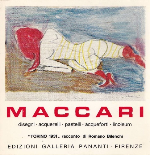 Maccari disegni, acquerelli, pastelli, acqueforti, linoleum.