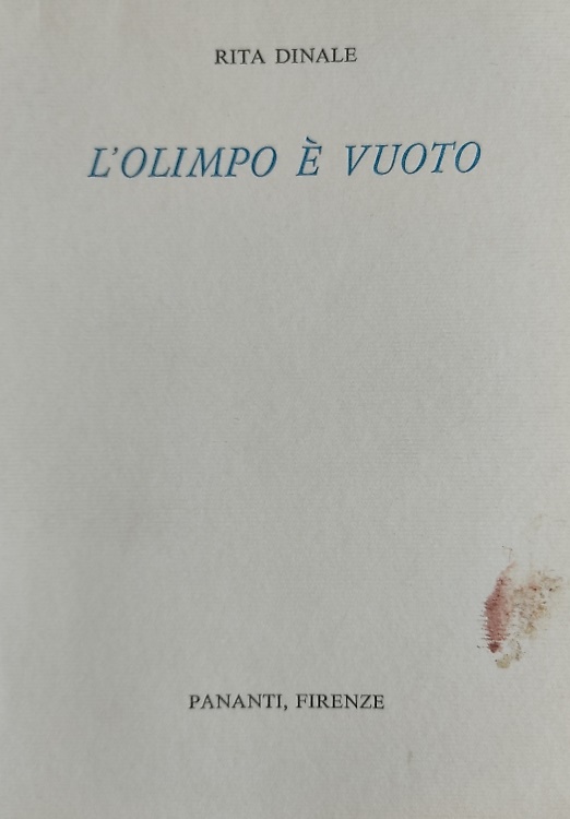 L'Olimpo è vuoto. Poesie.