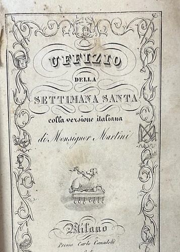 Uffizio della Settimana Santa.