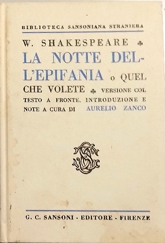 La notte dell'Epifania o quel che volete.