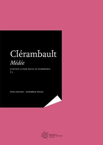 9790560163000-Médée cantate à voix seule et symphonie. Contiene anche 1 parte di basso continu