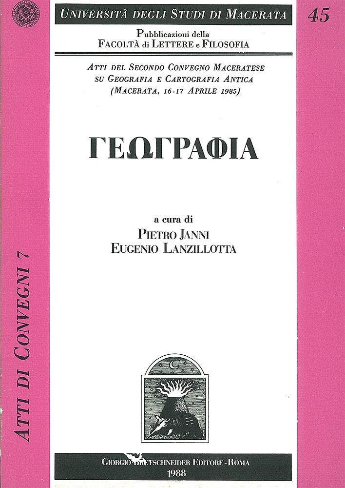 9788876890468-Geografia. Atti del 2º Convegno maceratese su geografia e cartografia antica.