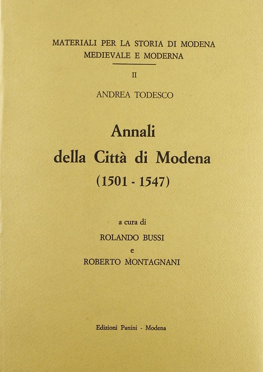 9788876860010-Annali della città di Modena (1501-1547).