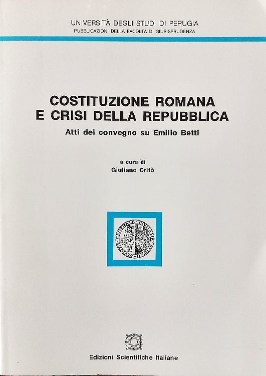 Costituzione Romana e crisi della repubblica.