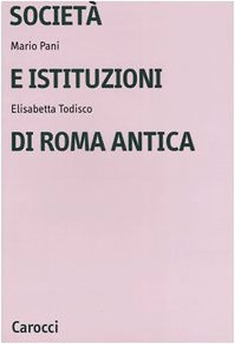 9788843036172-Società e istituzioni di Roma antica.