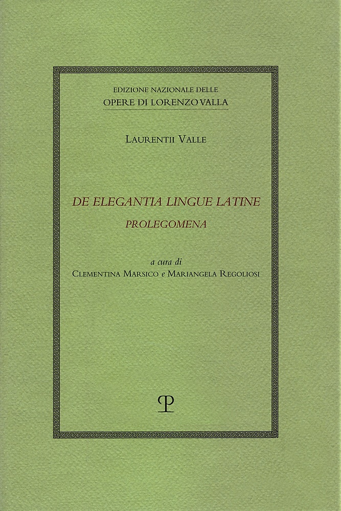 9788859623793-De elegantia lingue latine. Prolegomena.