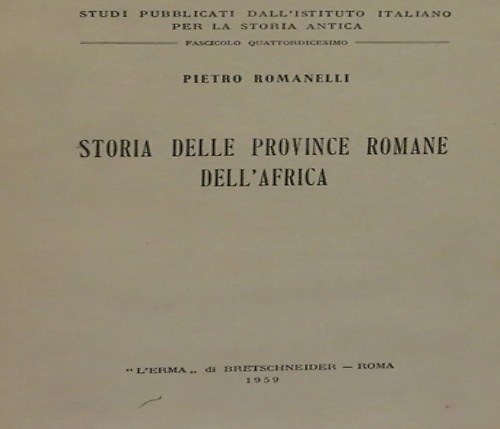 Storia delle province romane dell'Africa.