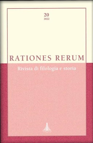 9788899846909-Rationes rerum. Rivista di filologia e storia. Vol. 20.