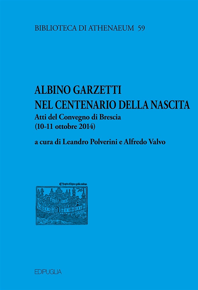 9788872288597-Albino Garzetti nel centenario della nascita.