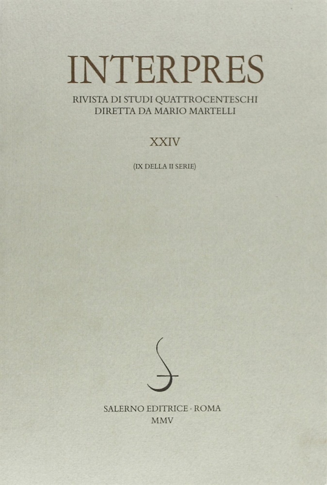 9788884025357-Interpres. Rivista di studi quattrocenteschi (2005). Vol. 24.