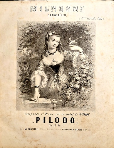 Volume miscellaneo di partiture per pianoforte.
