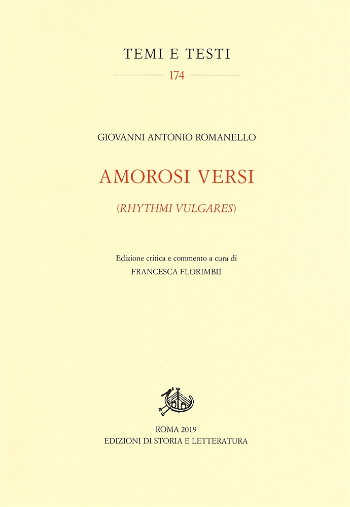 9788893592635-Amorosi versi (Rhythmi vulgares).