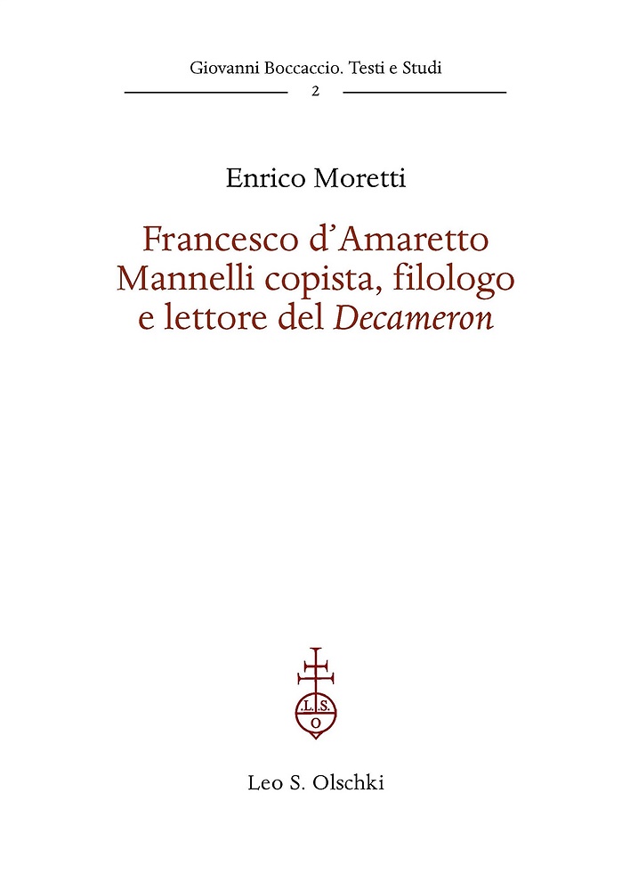 9788822269355-Francesco d'Amaretto Mannelli copista, filologo e lettore del Decameron.