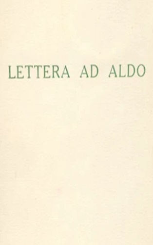 Lettera ad Aldo.