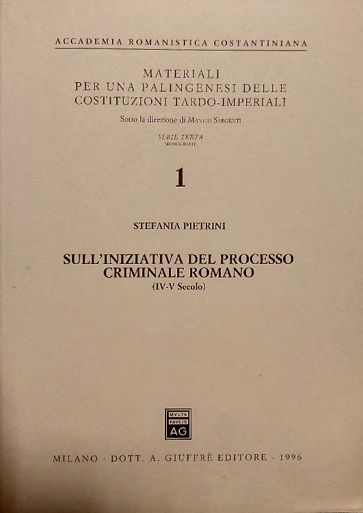 9788814058035-Sull'iniziativa del processo criminale romano (IV-V secolo).