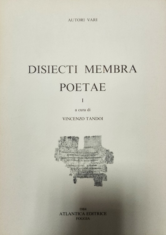 Disiecti membra poetae. 1