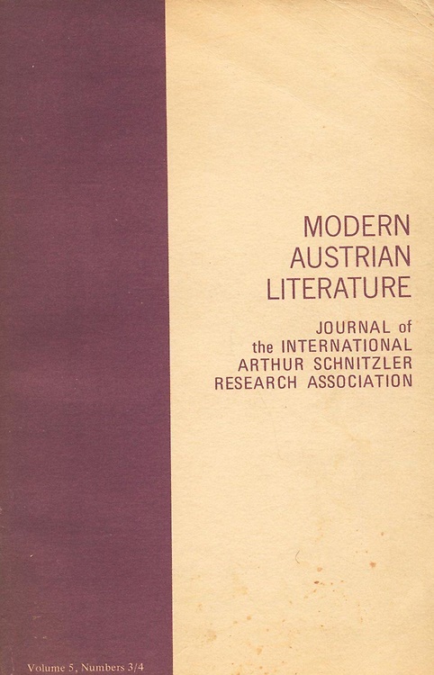 Modern Austrian Literature. Journal of the International Arthur Schnitzler Resea