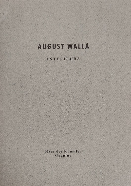 August Walla. Interieurs.