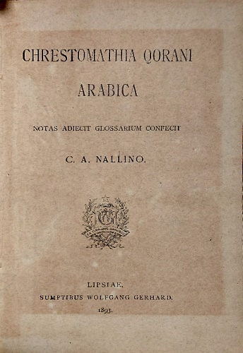Chrestomathia Qorani arabica.