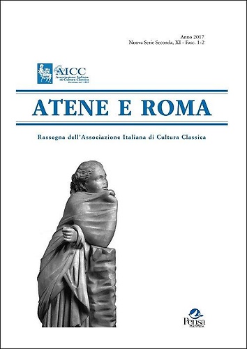 9788867605453-Atene e Roma. Nuova Serie Seconda, XII - Fasc. 1-2, 2017.
