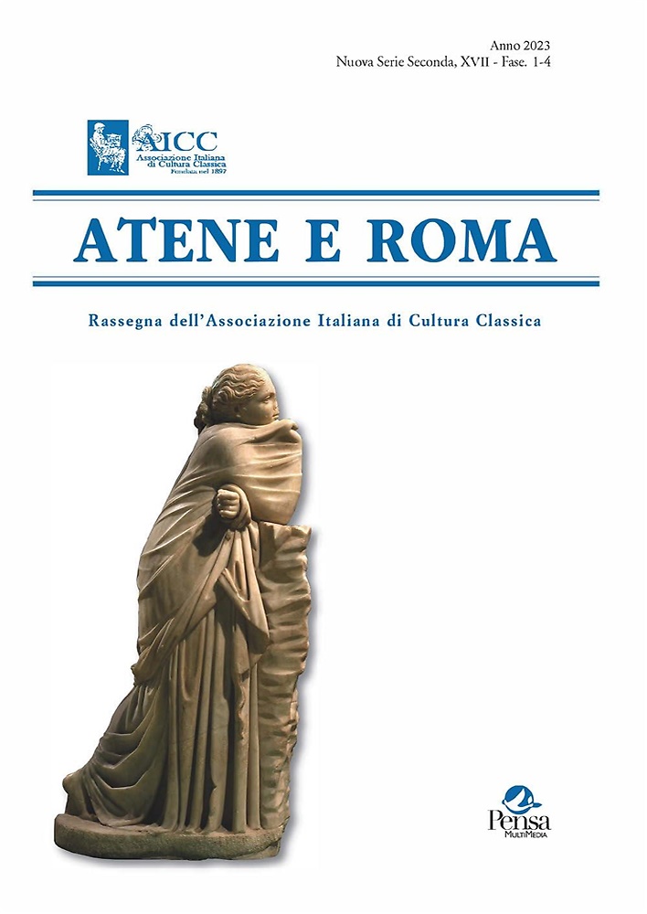 9791255682554-Atene e Roma. Nuova Serie Seconda, XVII - Fasc. 1-4, 2023.