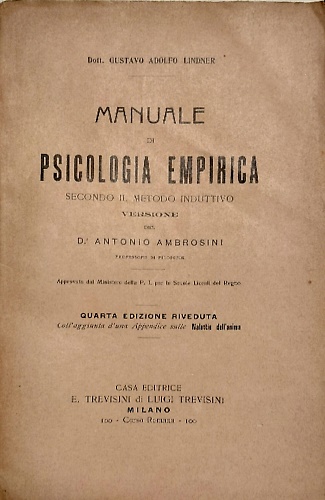 Manuale di psicologia empirica secondo il metodo induttivo.