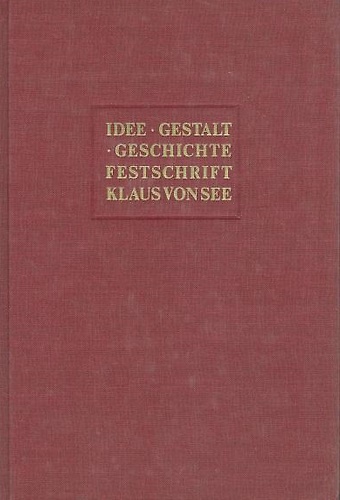 9788774926979-Idee - Gestalt - Geschichte. Festschrift Klaus von See.