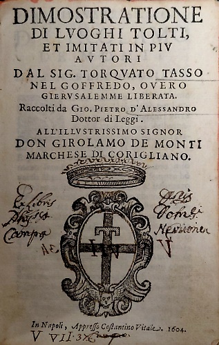 Dimostratione di luoghi tolti, et imitati in piu autori dal sig. Torquato Tasso