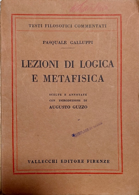 Lezioni di logica e metafisica.