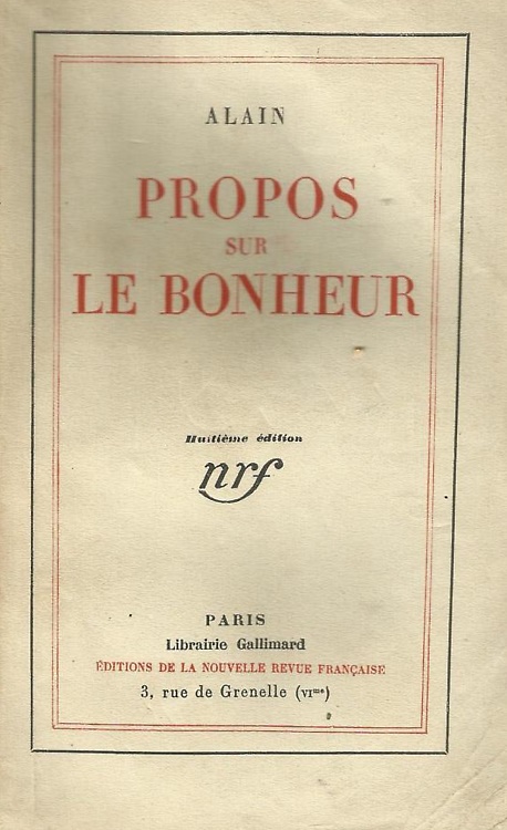 Propos sur le bonheur.