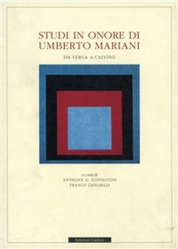 9788879232012-Studi in onore di Umberto Mariani: da Verga a Calvino.