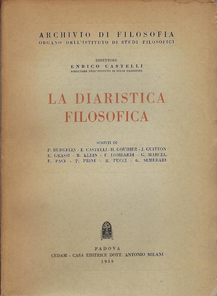 La diaristica filosofica.