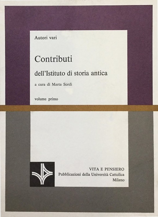 Contributi dell'istituto di Storia Antica.