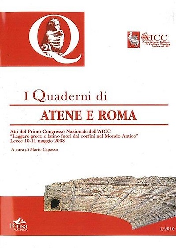 9788867600052-I Quaderni di Atene e Roma 1/2010.
