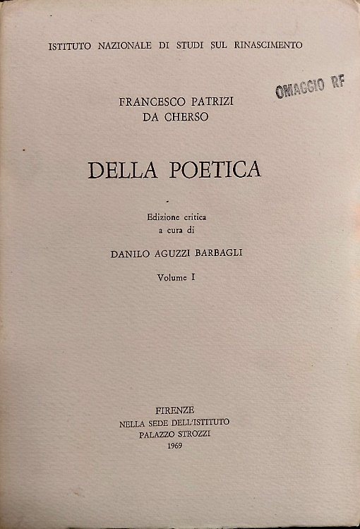 9788822207234-Della poetica. Volume Primo.