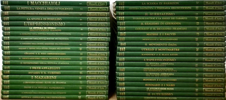 Collana Mensili d'Arte. Raccolta completa in 40 volumi.