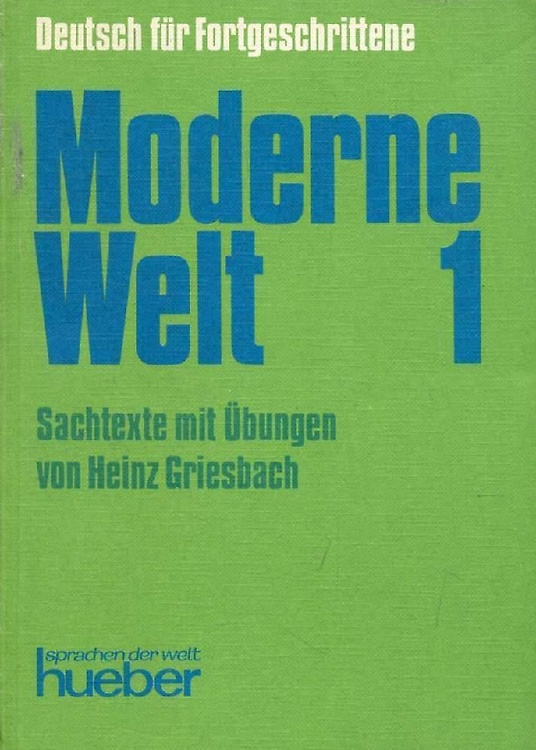 9783190011346-Moderne Welt 1. Deutsch Fur Fortgeschrittene.