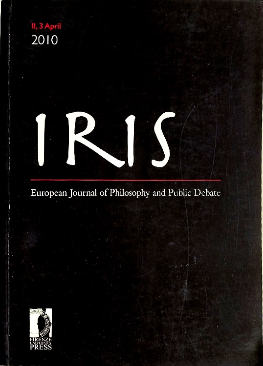 Iris : european journal of Philosophy and Public Debate : 2, April 2010.