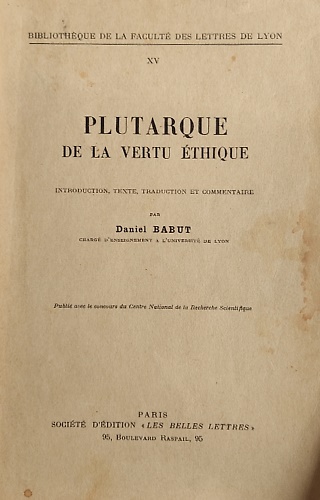 De la Vertu éthique.
