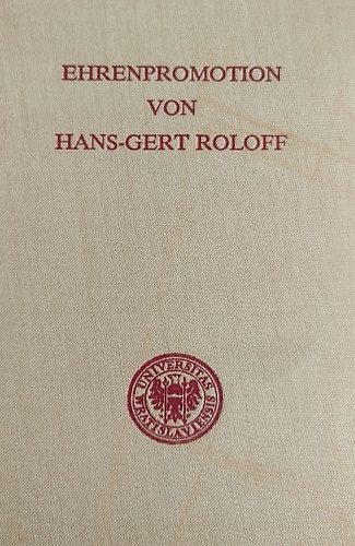 Verleihung der Ehrendoktorwürde der Universität Wroclaw an Hans-Gert Roloff am 2