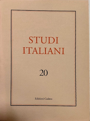 Studi italiani. Vol. 20. X,2.