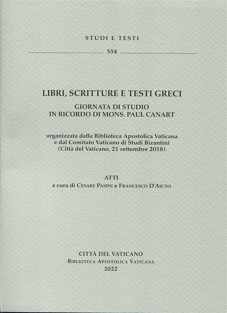 Libri, scritture e testi greci.