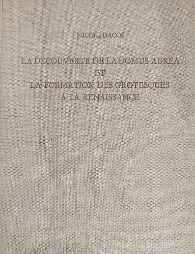9780854810000-La Découverte de la Domus Aurea et la formation des Grotesques a la Renaissance.