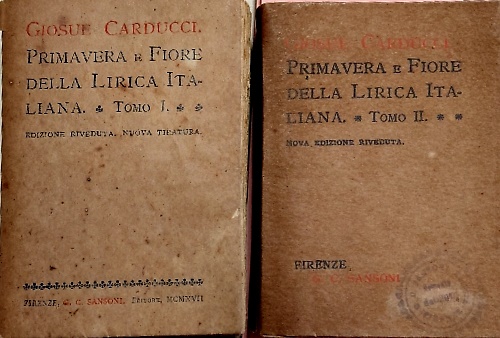 Primavera e fiore della lirica italiana.